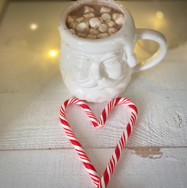 candy cane healthy hot chocolate
