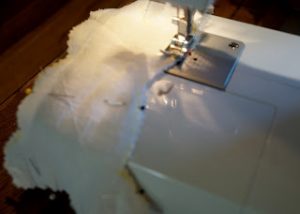 sewing fabric with a sewing machine 