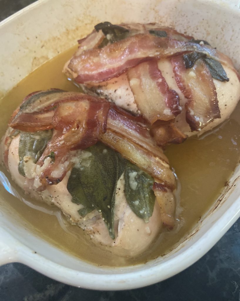 Simple Oven Baked Bacon and Sage Chicken Breast Recipe