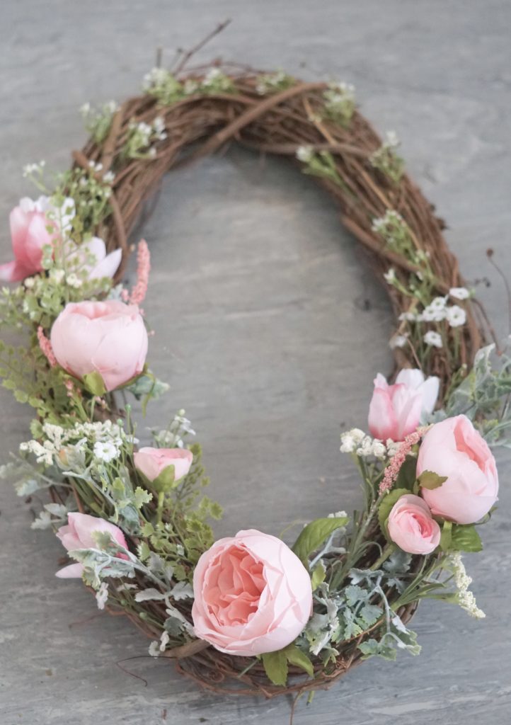how to create a spring Easter Wreath