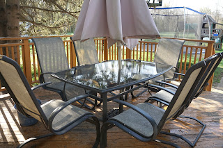 spring cleaning the outdoor furniture