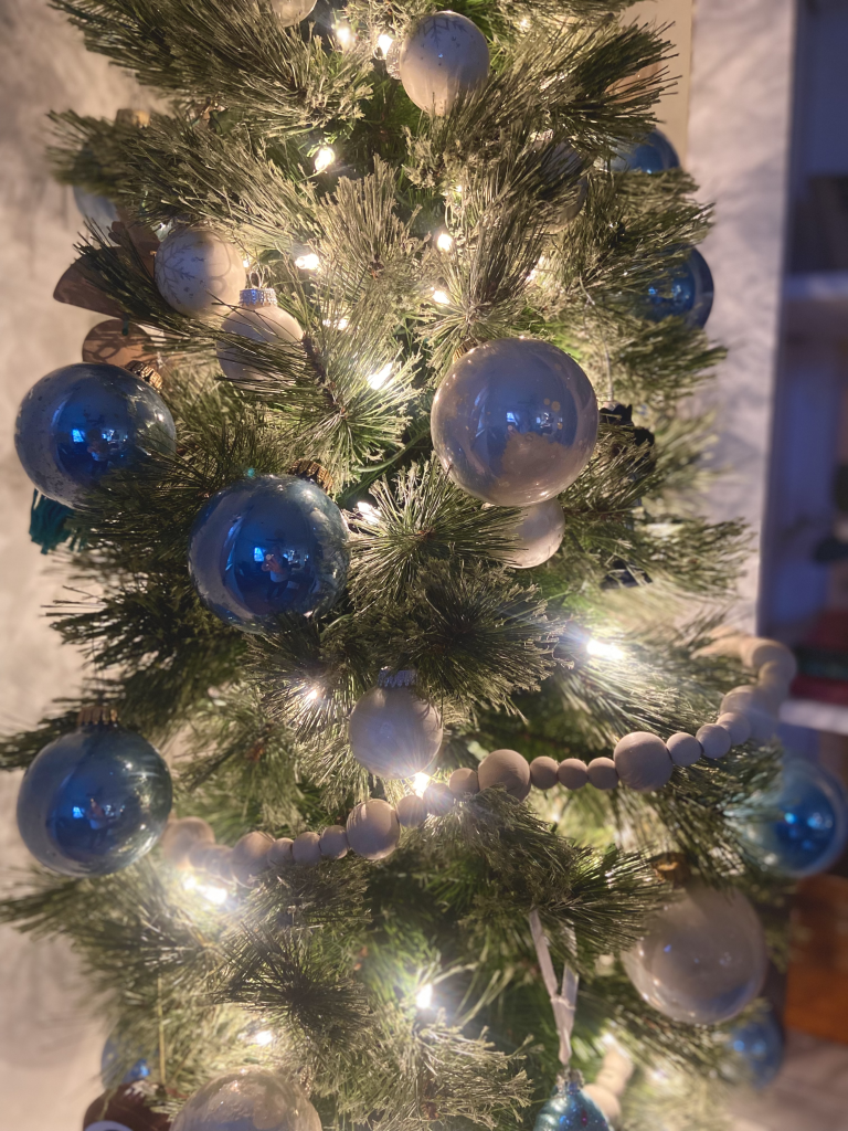 vintage Christmas Ornaments on a tree