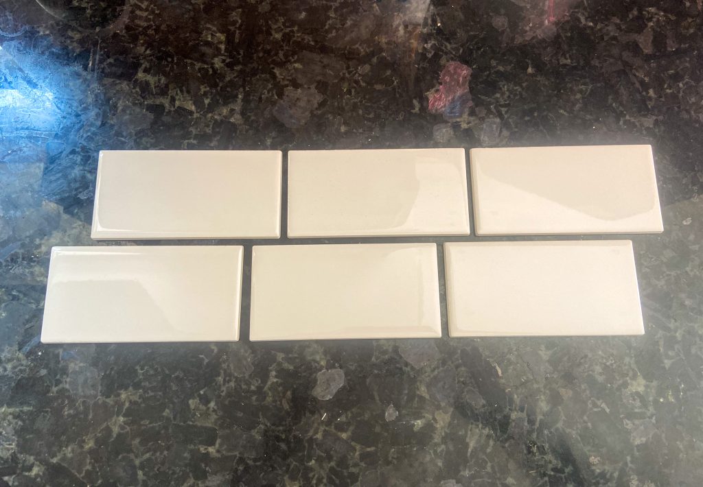 creating a subway tile on a granite countertop